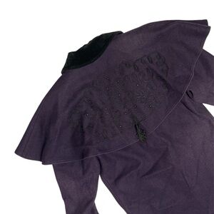 Victorian revival 80s wool velvet coat
